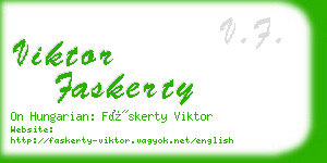 viktor faskerty business card